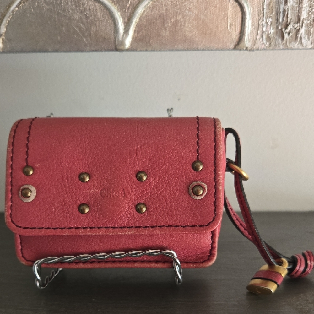 Chloe' Coin Pouch With Brass Charm - Picture 1 of 10